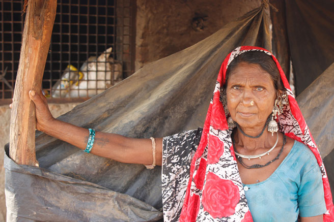 Bhil lady with her ethnic jewelery