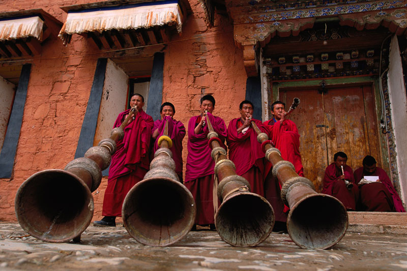 Sikkim buddhist monks