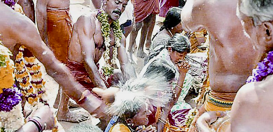 Aadi Festival Coconut Smashing on Head