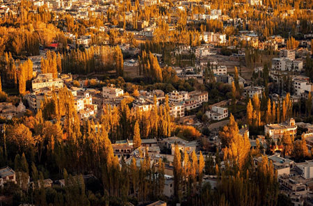 Kargil Town scenic view on Srinagar Leh highway